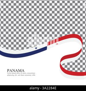 Panama national flag ribbon stock vector Stock Vector