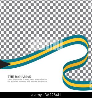 Bahamas national flag ribbon stock vector Stock Vector