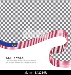 Malaysia national flag ribbon stock vector Stock Vector