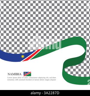 Namibia national flag ribbon stock vector Stock Vector