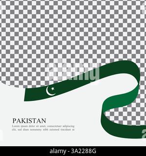 Pakistan national flag ribbon stock vector Stock Vector