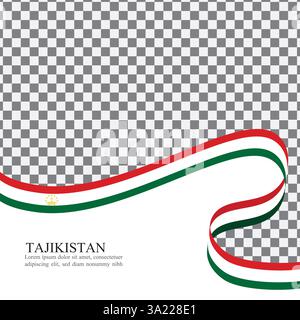 Tajikistan national flag ribbon stock vector Stock Vector