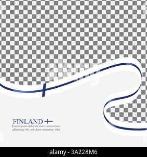 Finland national flag ribbon stock vector Stock Vector