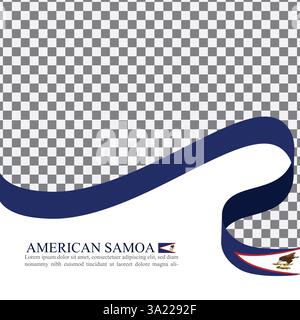 American Samoa national flag ribbon stock vector Stock Vector