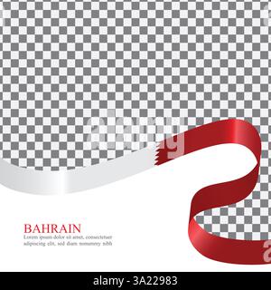 Bahrain national flag ribbon stock vector Stock Vector