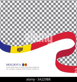 Moldova national flag ribbon stock vector Stock Vector