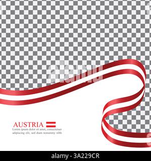 Austria national flag ribbon stock vector Stock Vector