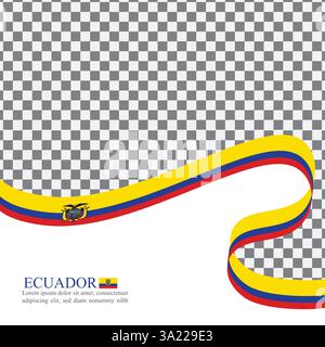 Ecuador national flag ribbon stock vector Stock Vector