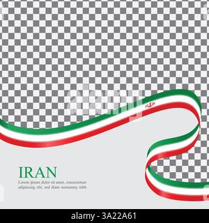 Iran national flag ribbon stock vector Stock Vector