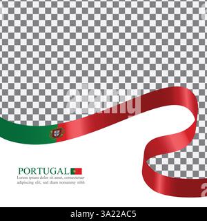 Portugal national flag ribbon stock vector Stock Vector