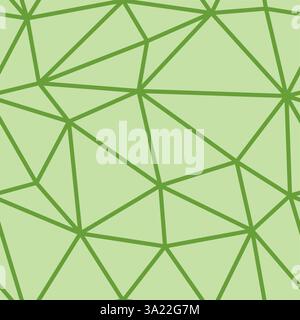Background with triangles pattern. Light green color. Large triangles size. Regular lines weight. Repeatable pattern. Stock Vector