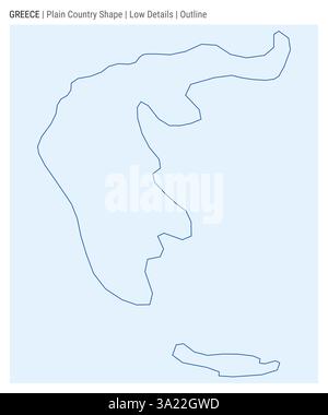 Greece - plain country shape. Low, medium and high detailed maps of ...