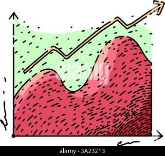 network graph sketch hand drawn vector Stock Vector