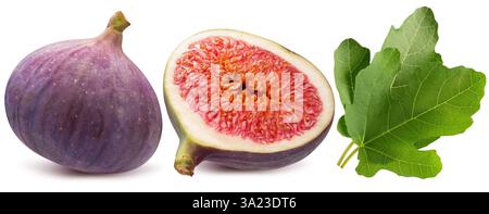 set of figs isolated on white background. Stock Photo