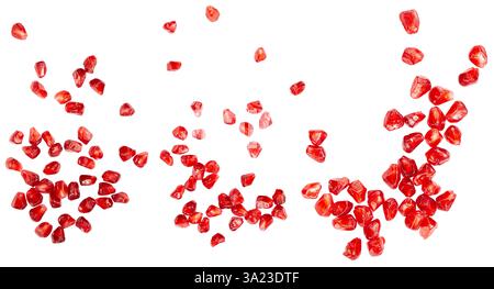 pomegranate seeds isolated on white background. Stock Photo