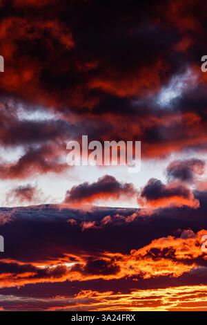 Dramatic sky in the morning in sunrise time Stock Photo