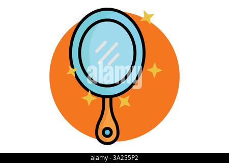 Mirror icon. colored outline icon style. icon related to furniture. furniture elements vector illustration Stock Vector