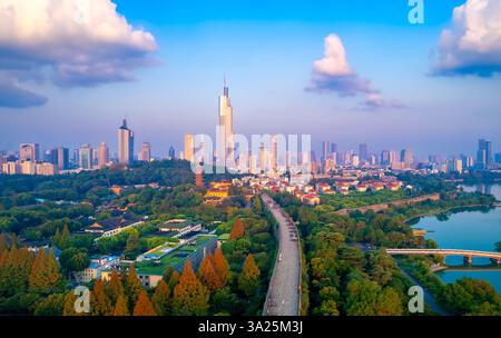 Aerial View Of The Urban Environment Of Zifeng Mansion Nanjing China Aerial View Of The Urban Environment Of Zifeng Mansion Nanjing China