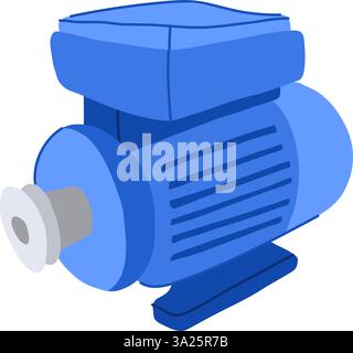 brushless electric motor cartoon vector illustration Stock Vector Image ...