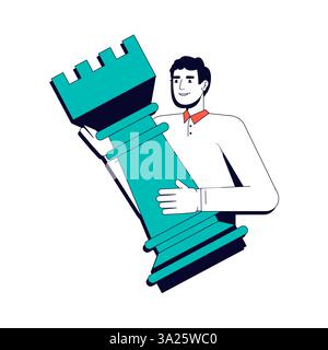 Chess player vector illustration concept Stock Vector
