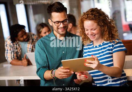 Business people, architects having discussion in corporate office. Teamwork business concept. Stock Photo