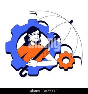 Risk management vector illustration concept Stock Vector