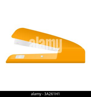 Stapler Orange Office Equipment Vector. Simple Stapler Element. Stapler Icon. Stock Vector
