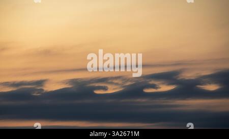 Interesting Clouds, dramatic or unusual cloud formations. Stock Photo