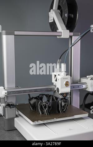 Modern 3D printer printing figure close-up Stock Photo