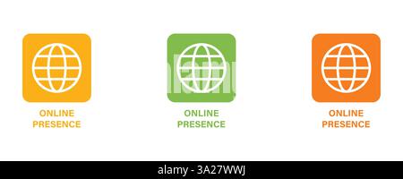 Online presence icon Stock Vector