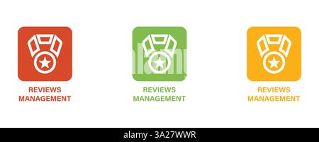 Review Management Icon Stock Vector