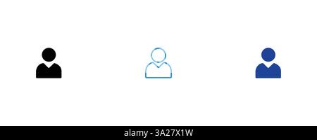 Person icon vector, person flat icon isolated on white background. Stock Vector