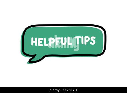 Helpful Tips. Badge, icon, logo vector design illustration on white background Stock Vector