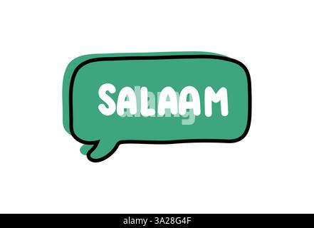 Salaam. Badge, icon, logo vector design illustration on white background Stock Vector
