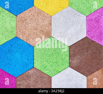 Abstract colored background from hexagon parts Stock Photo