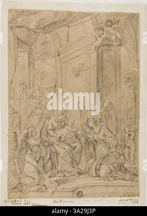 Paolo Veronese - Mystical Marriage of St Catherine (detail Stock Photo ...