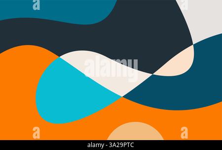 colorful abstract psychedelic liquid and fluid background pattern. geometric background Stock Vector