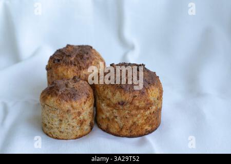 three Easter cakes made from whole wheat flour Stock Photo
