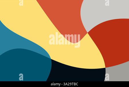 Abstract geometric pop art background with wave pattern Stock Vector