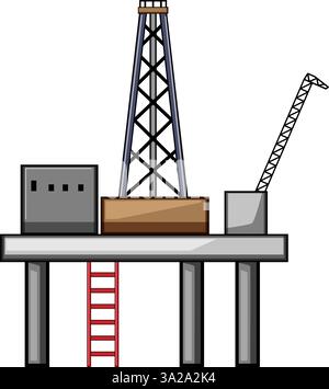 Offshore Rig Cartoon ging oil rig cartoon vector illustration Stock Vector Image & Art - Alamy