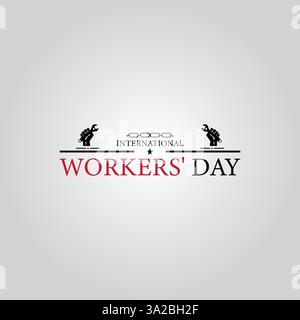 Uniting Workers Across Borders International Workers Day on May 1st Stock Vector
