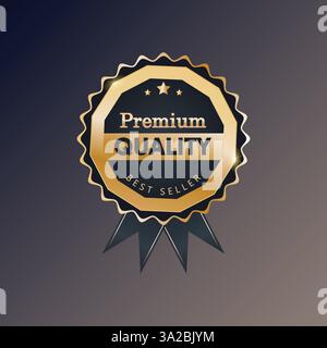 vector premium quality for best seller golden design Stock Vector