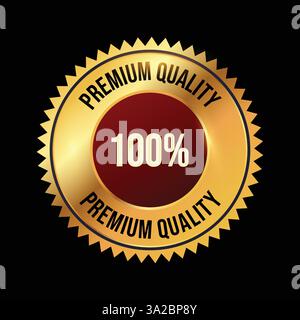 Hundred percent premium quality badge Stock Vector
