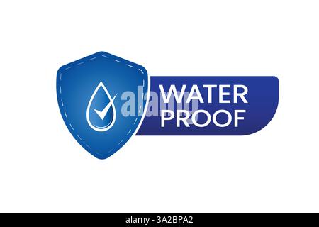 Water resistant icons for package. Stock Vector