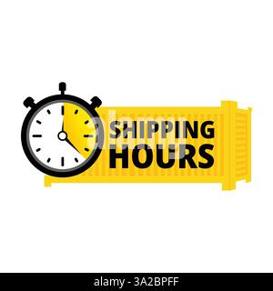 Maximize Efficiency with Accurate Shipping Hours Stock Vector