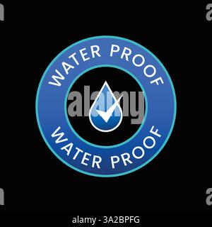 Waterproof, water resistant vector icon Stock Vector
