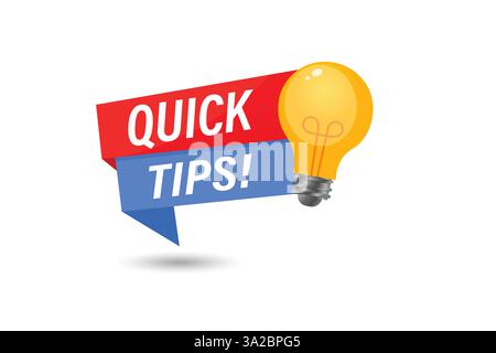 quick tips realistic vector Stock Vector