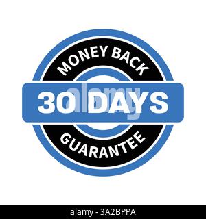 Vector 30 day money back guarantee label stamp Stock Vector