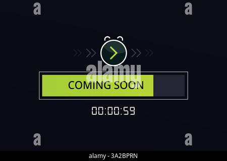 vector Modern coming soon clock and timer design Stock Vector