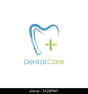 dental care logo vector illustration with hands Stock Vector